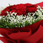 Bouquet of red roses with Chocolate-1