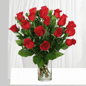 Delicate Red Roses in Vase online in oman