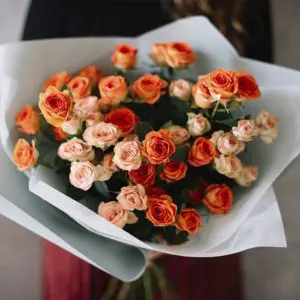 Orange Spray Rose Bouquet