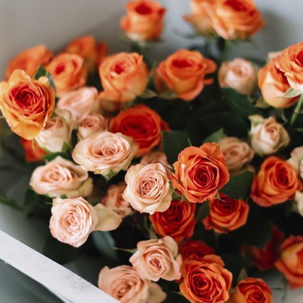 Orange Spray Rose Bouquet